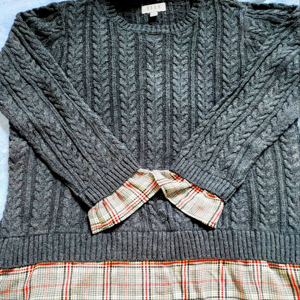 Gray Mock Layer Sweater XL - NWOT